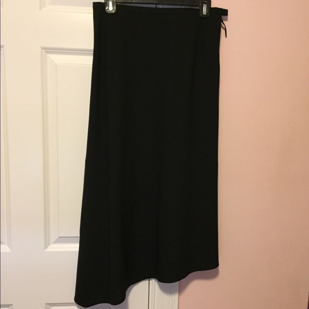 Banana Republic Long Asymmetrical Skirt Black Sz 4